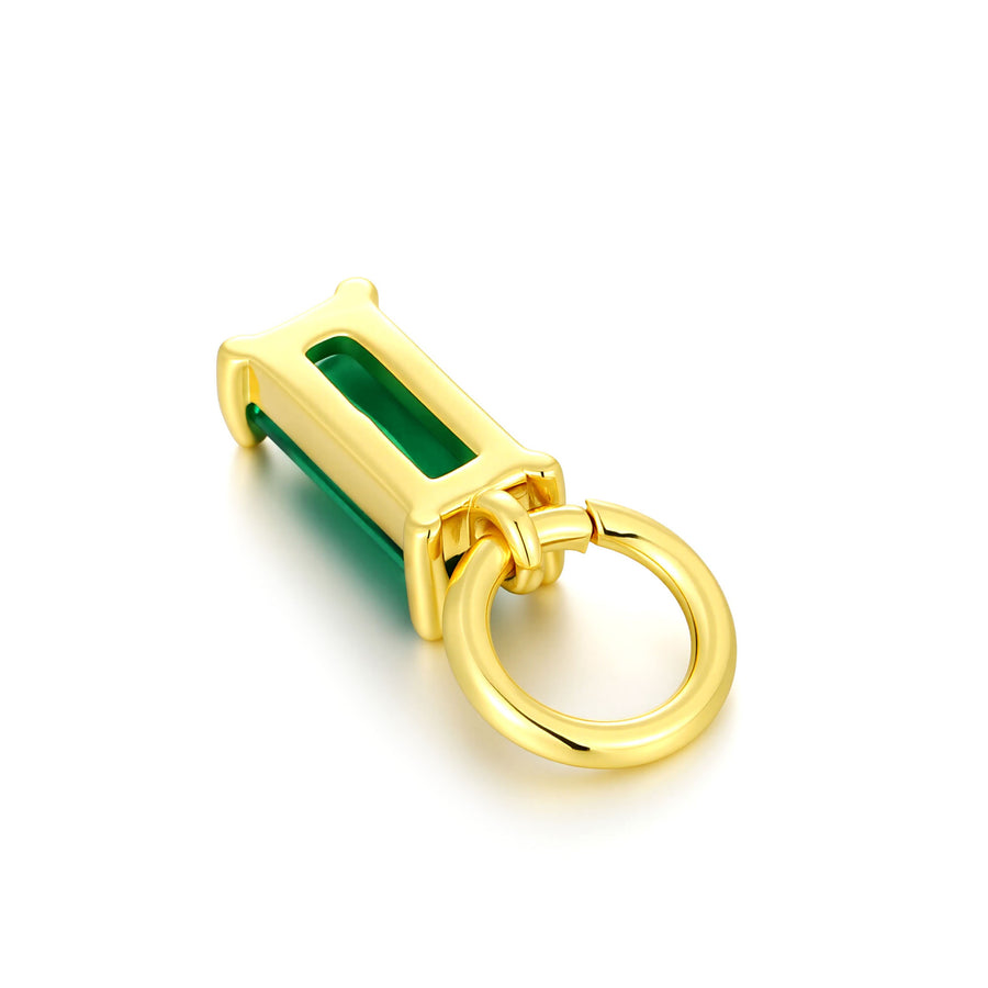 Green Zircon Combination Earrings