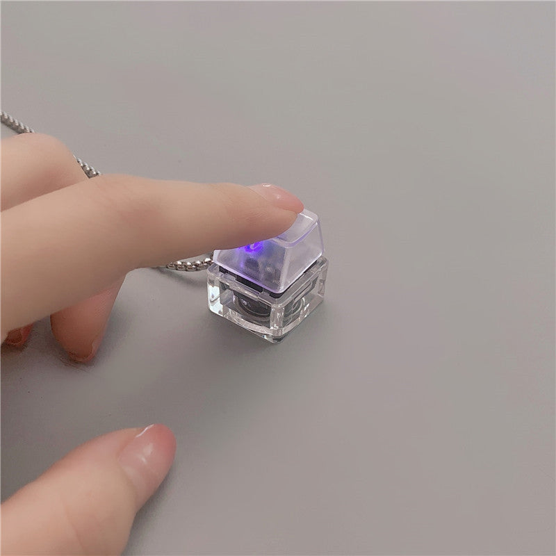Luminous Fidget Button Necklace – Couples Pendant, Men & Women