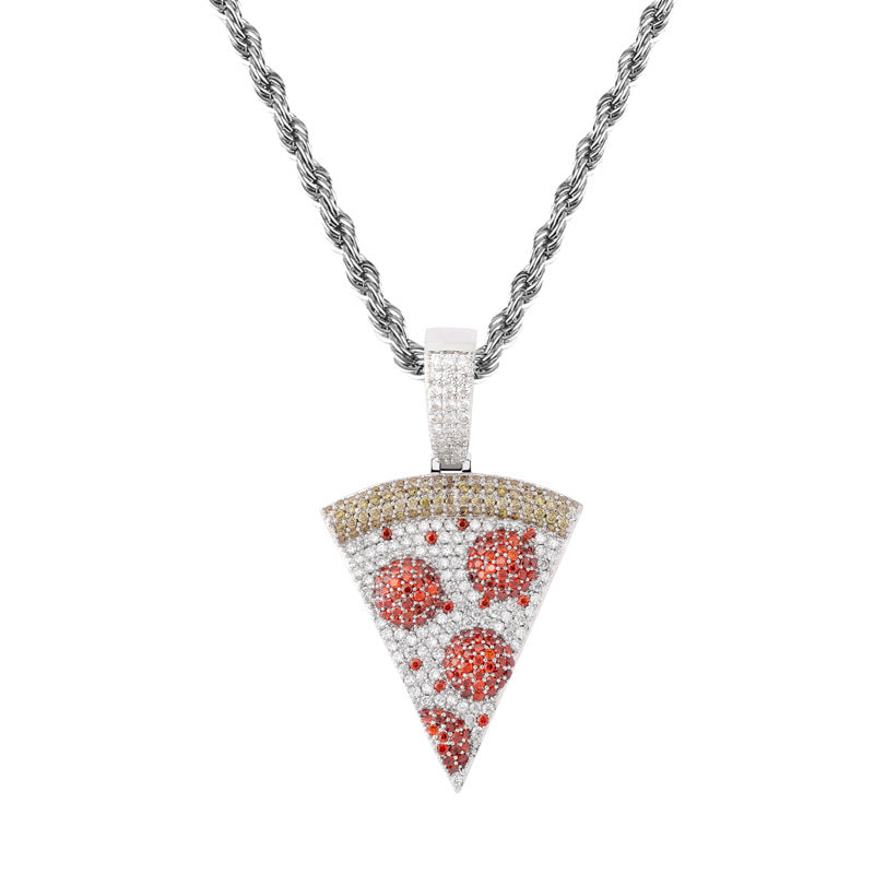 Personalized Pizza Solid Necklace