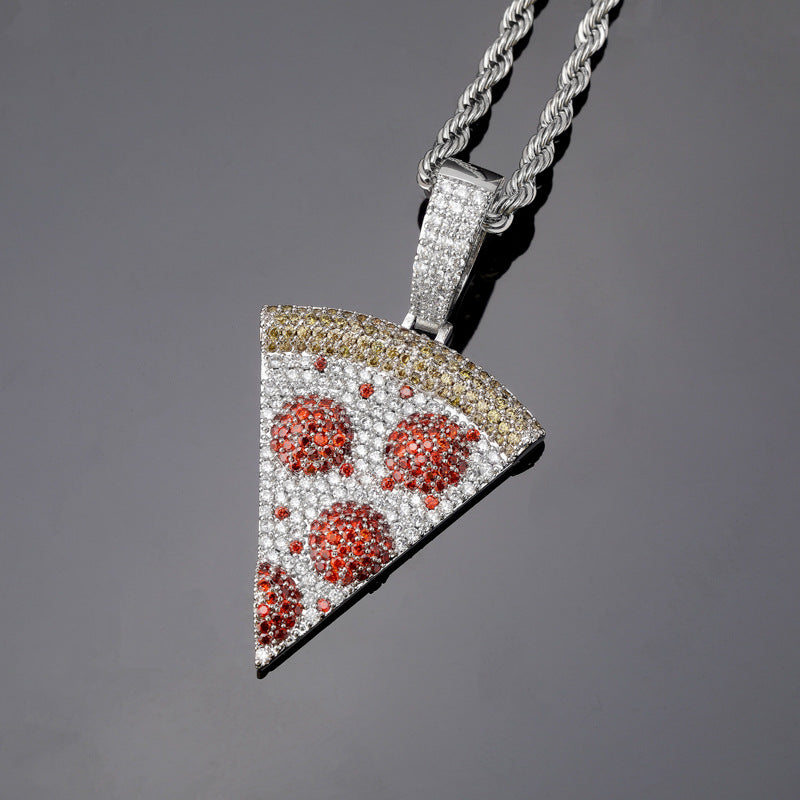Personalized Pizza Solid Necklace