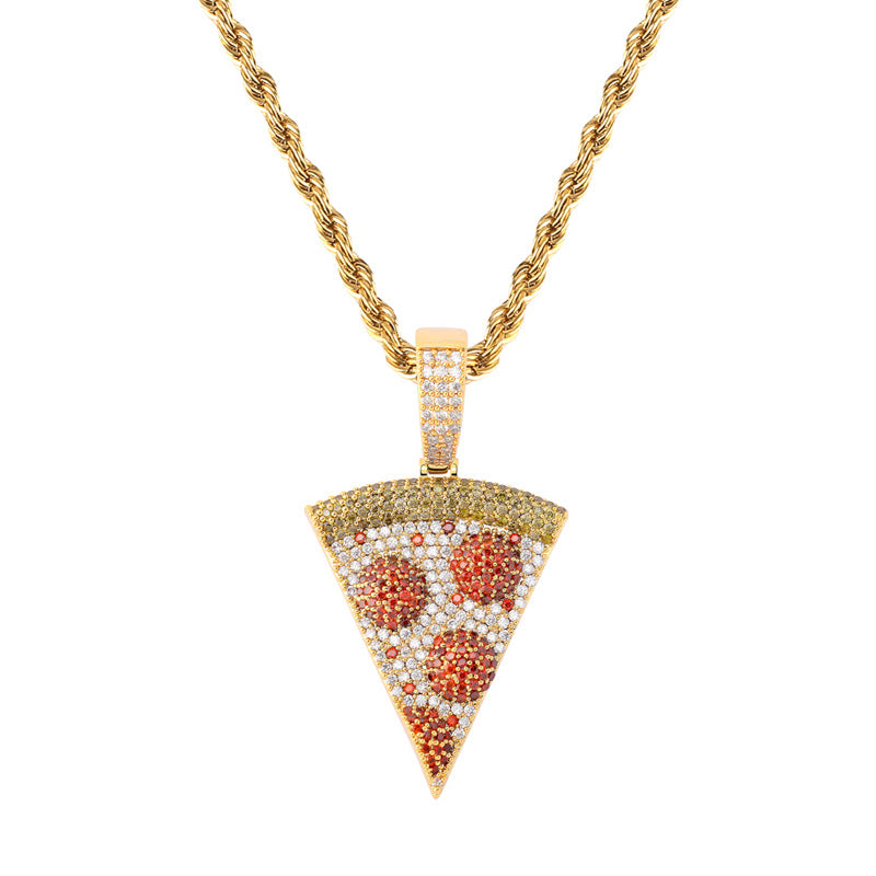 Personalized Pizza Solid Necklace