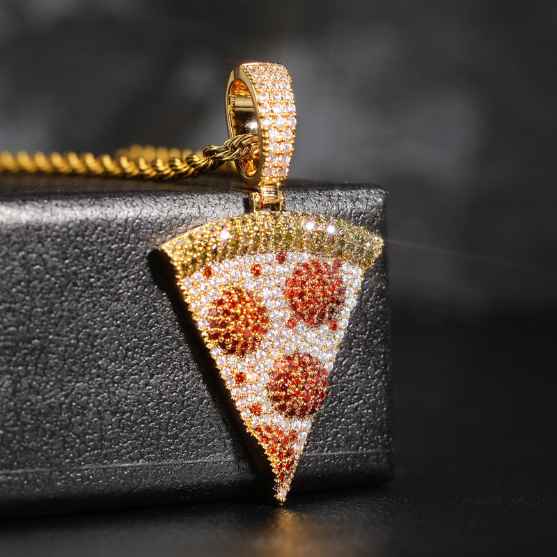 Personalized Pizza Solid Necklace