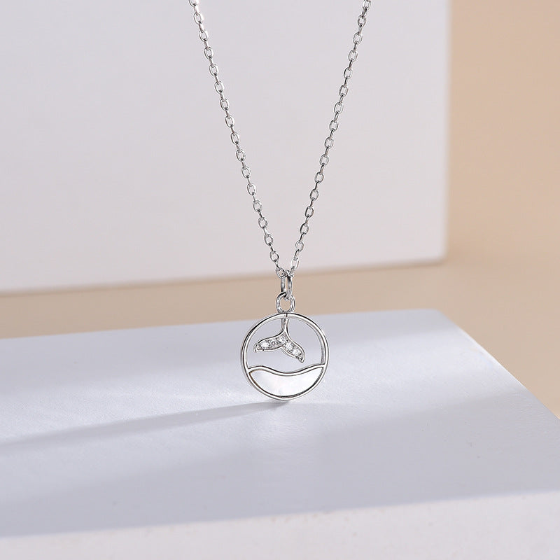 Silver Fritillary Fish Tail Necklace Female