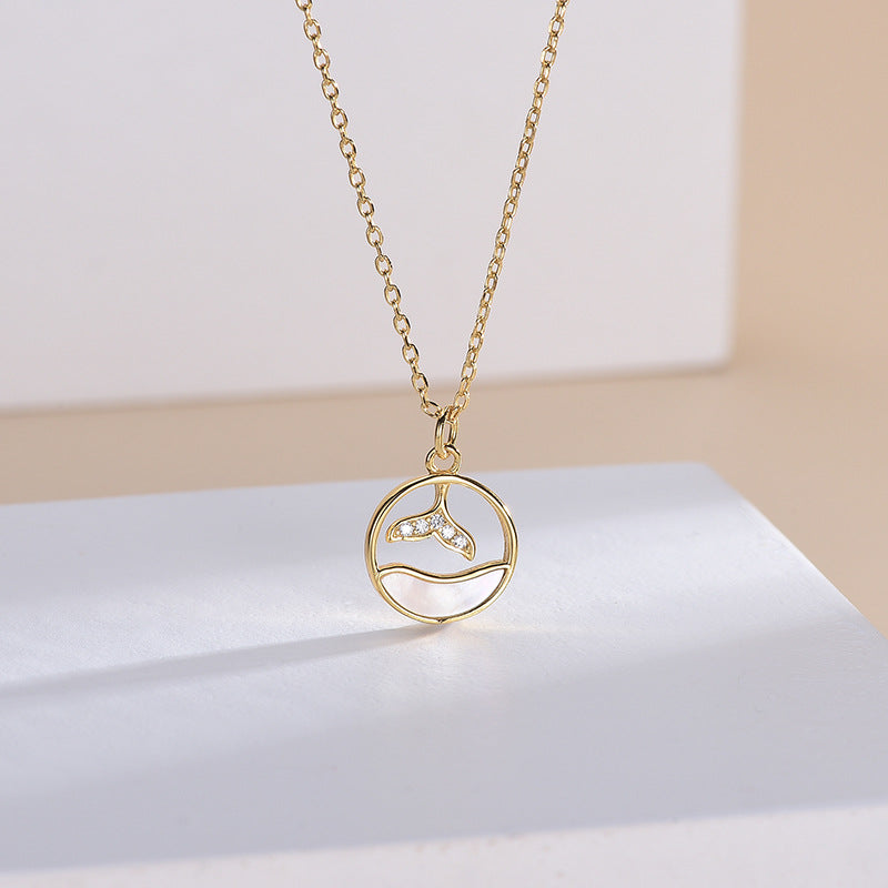 Silver Fritillary Fish Tail Necklace Female