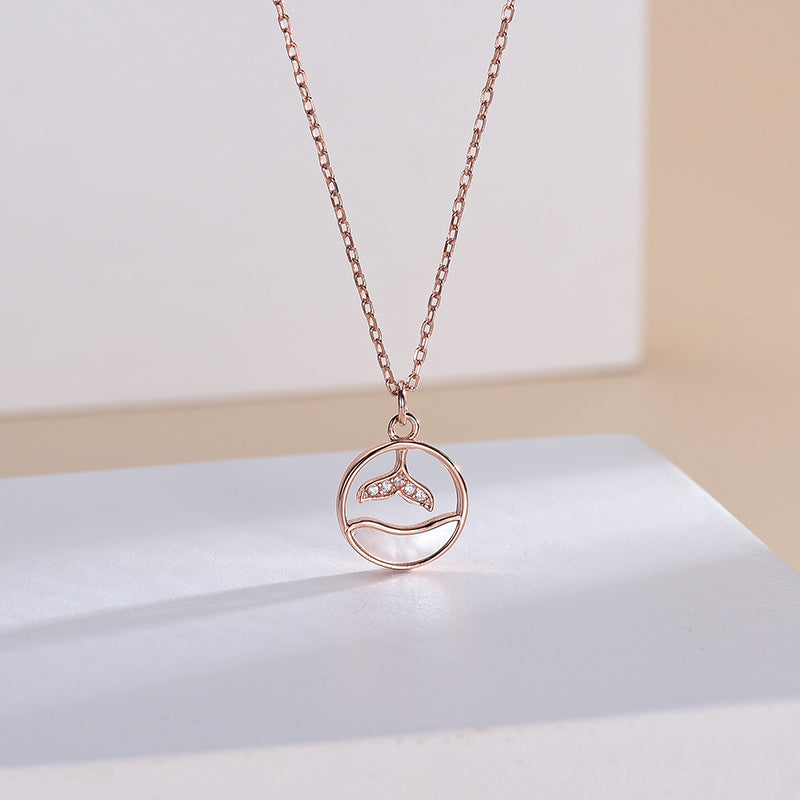 Silver Fritillary Fish Tail Necklace Female