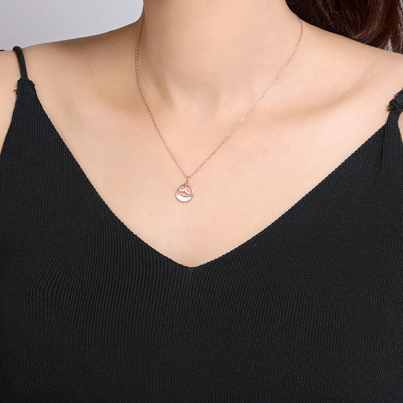 Silver Fritillary Fish Tail Necklace Female