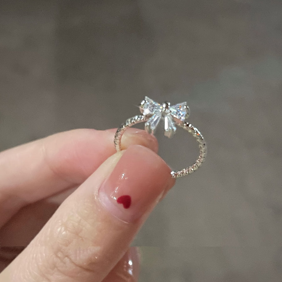 Elegant Adjustable Women's Bowknot Open Ring