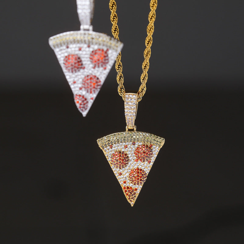 Personalized Pizza Solid Necklace