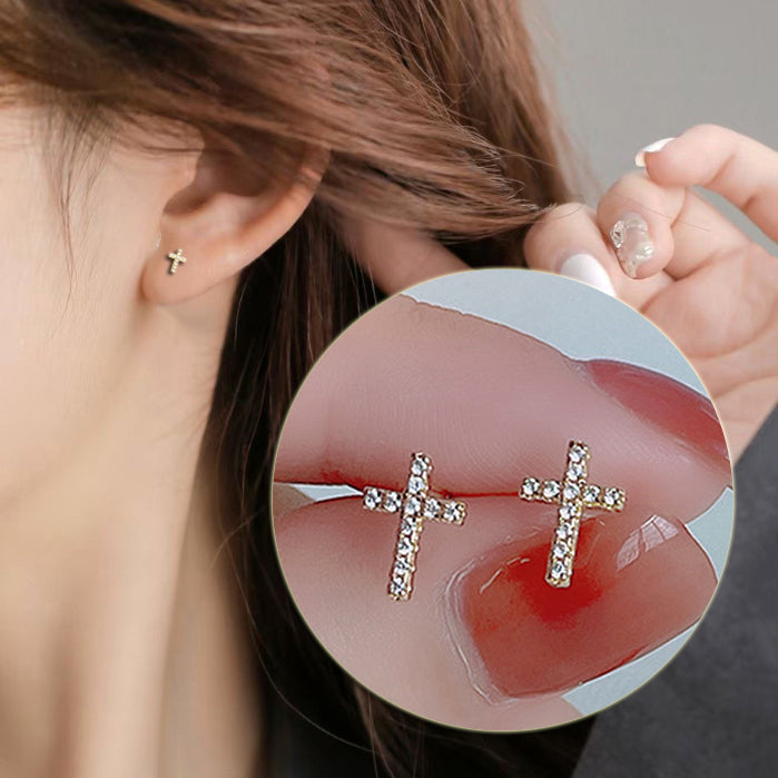 New Fashion Stainless Steel Cross Earrings