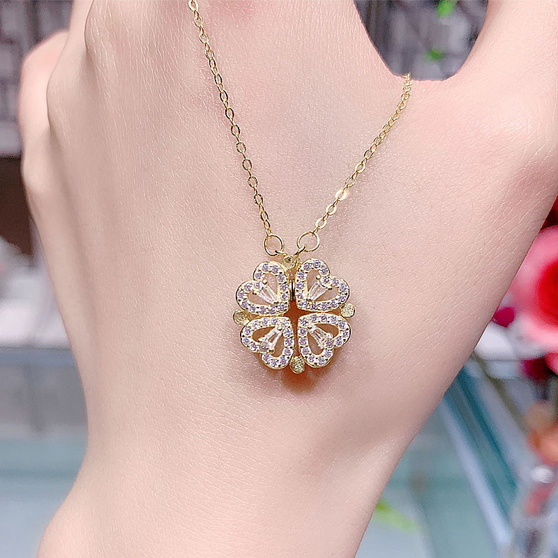 Necklace Female A Multi-band Fashion Clavicle Chain Diamond Pendant