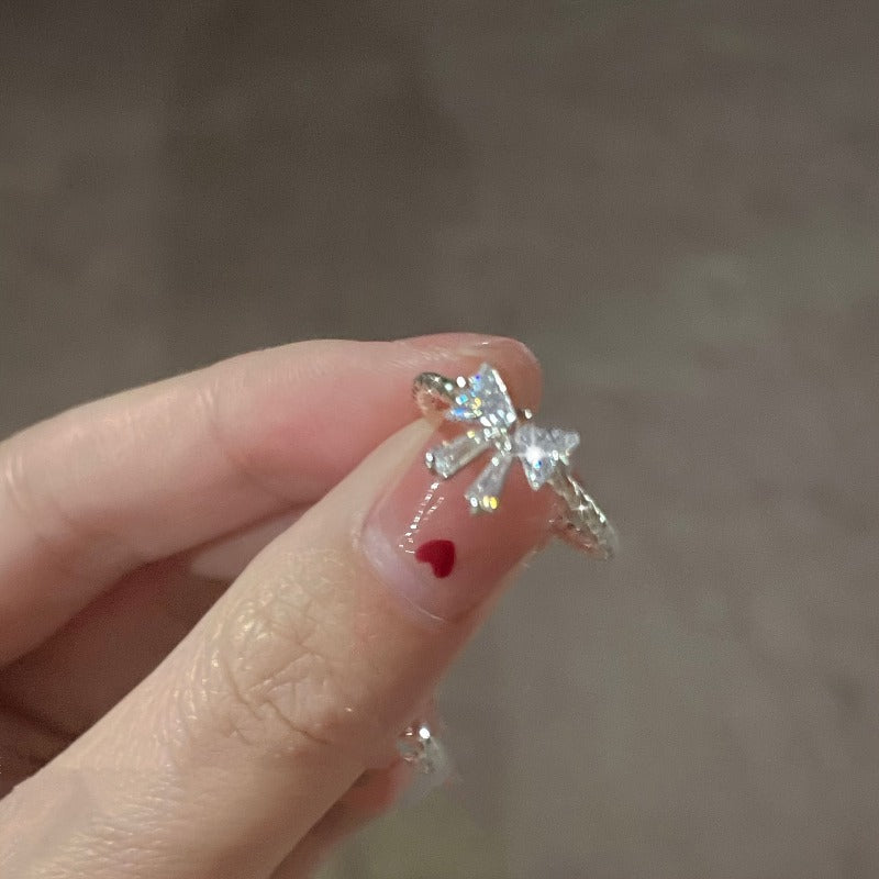 Elegant Adjustable Women's Bowknot Open Ring