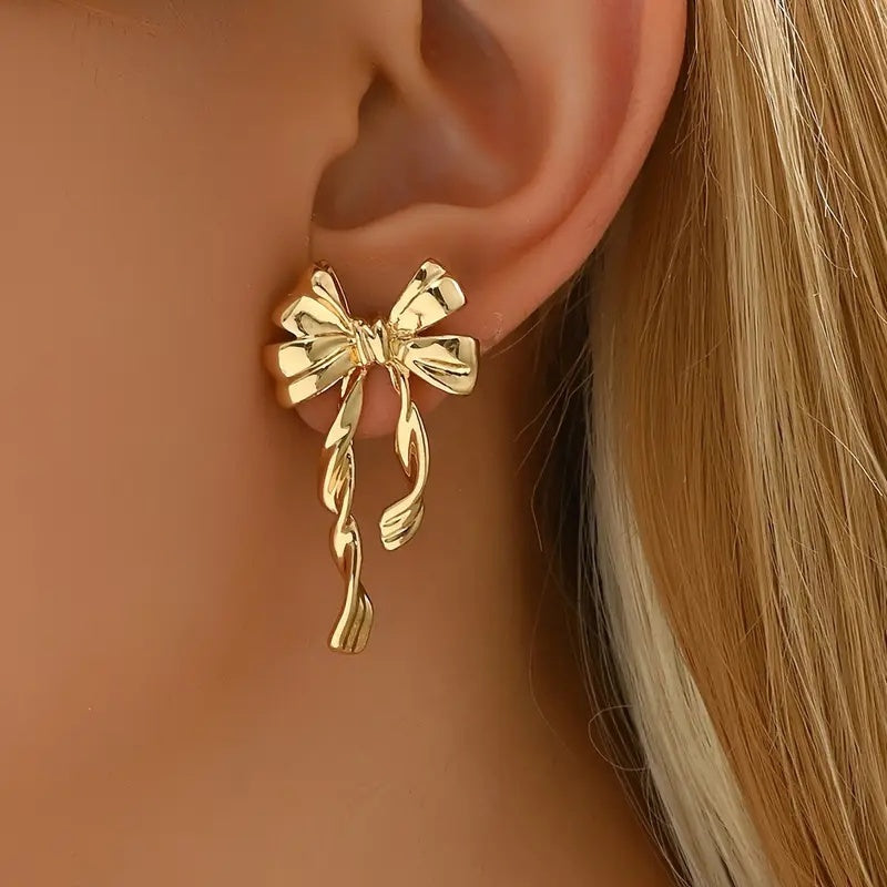 Elegant Boho Bow Earrings for Women