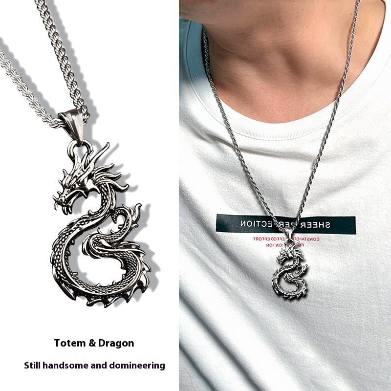 Fashion Jewelry Dragon Sword Pendant Necklace