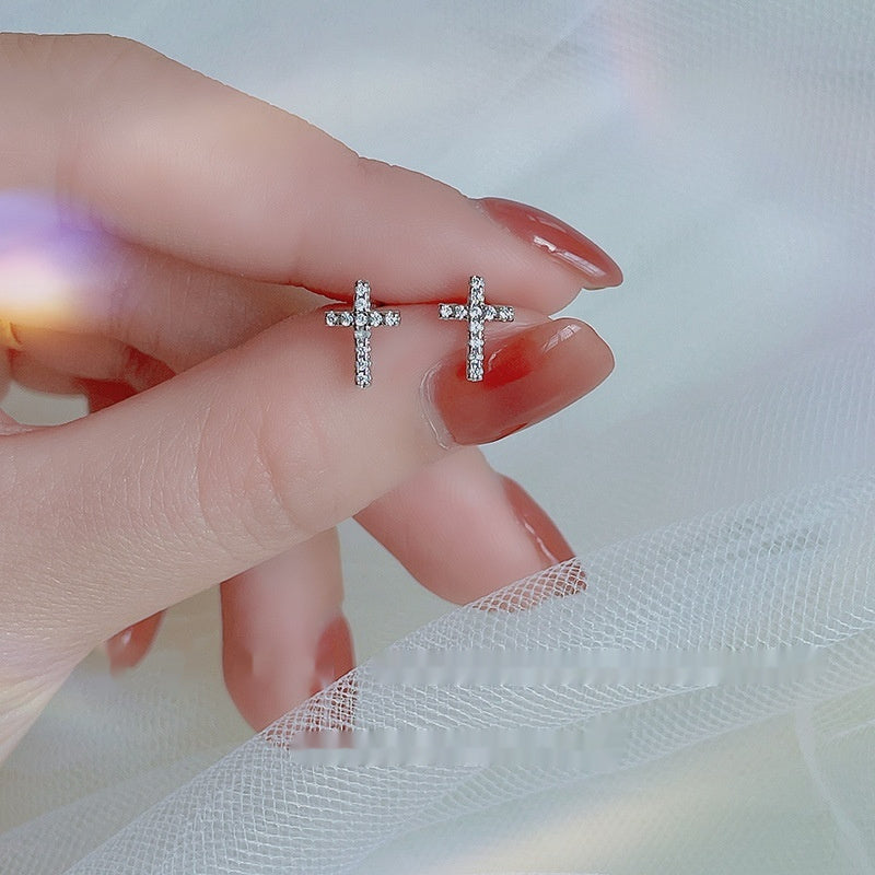 New Fashion Stainless Steel Cross Earrings