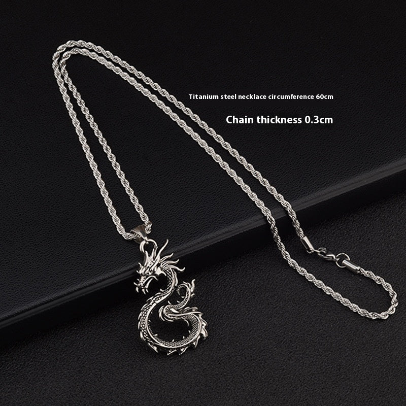 Fashion Jewelry Dragon Sword Pendant Necklace