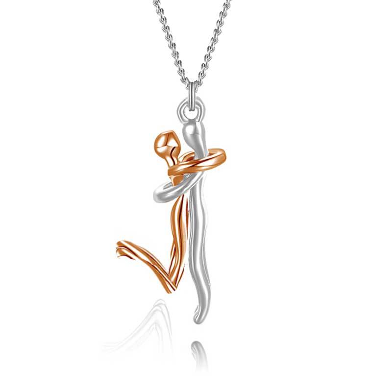 18K Love Hug Necklace Couple