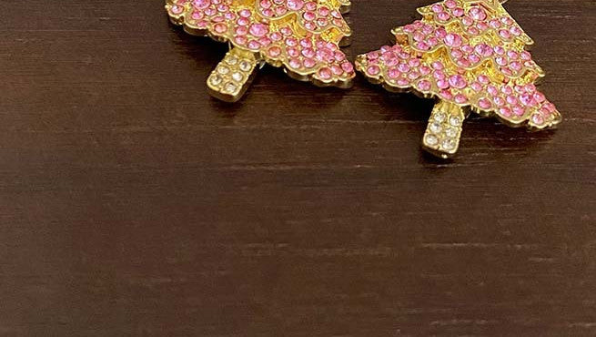 Christmas Tree Earrings for Women, Sparkling Zircon Dangle