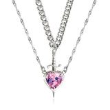 Silver Set Pink Diamond