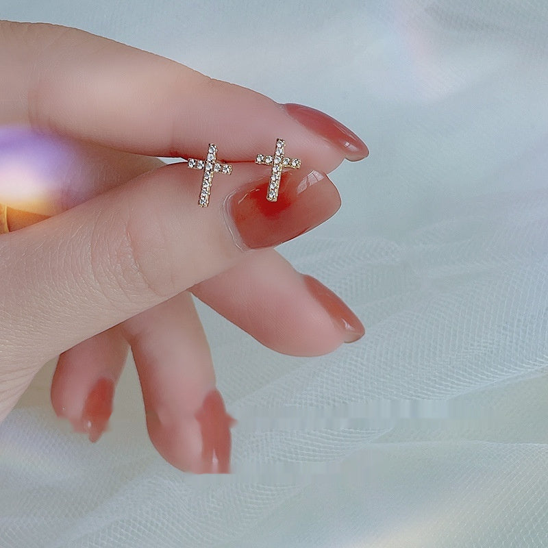 New Fashion Stainless Steel Cross Earrings