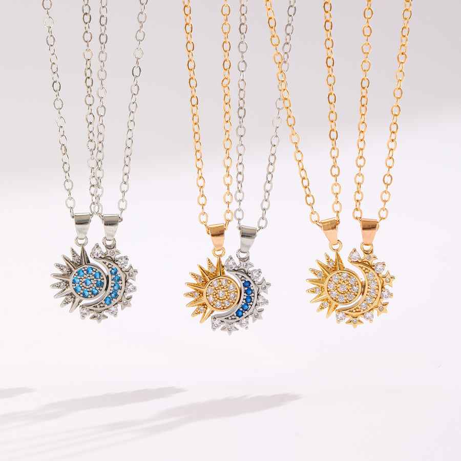 ✨ Sun & Moon Magnetic Couple Necklace Set ✨